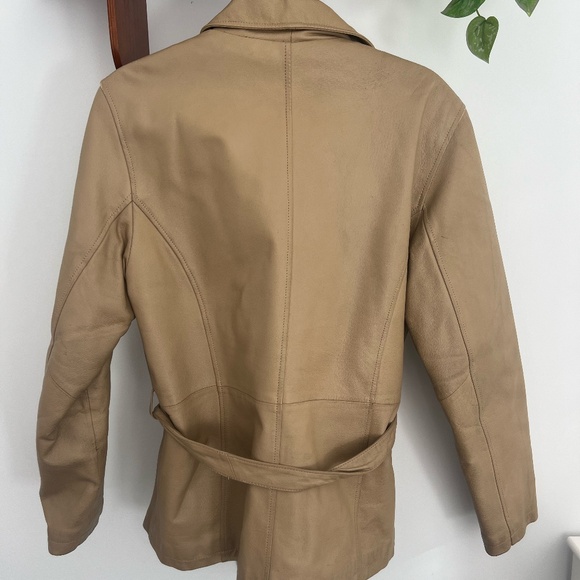 Light Tan Leather Jacket - Picture 3 of 3